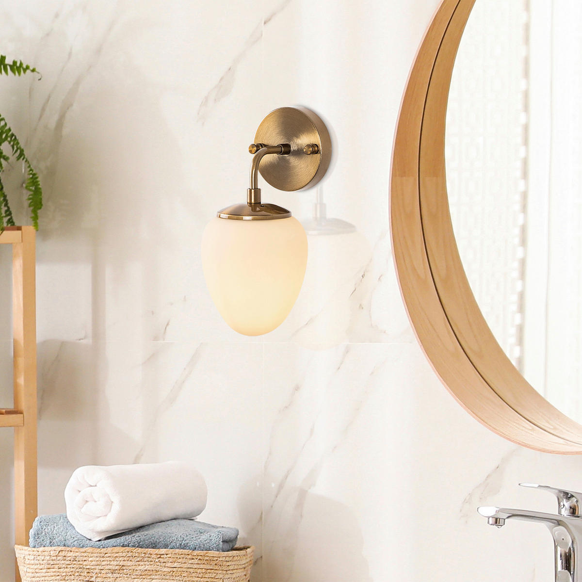 Opviq Wandleuchte Metall Glas B/H/L: ca. 16x28x12 cm E14 1 Brennstellen Wandleuchte_Ns-10675 - (12,00/16,00/28,00cm) - Opviq