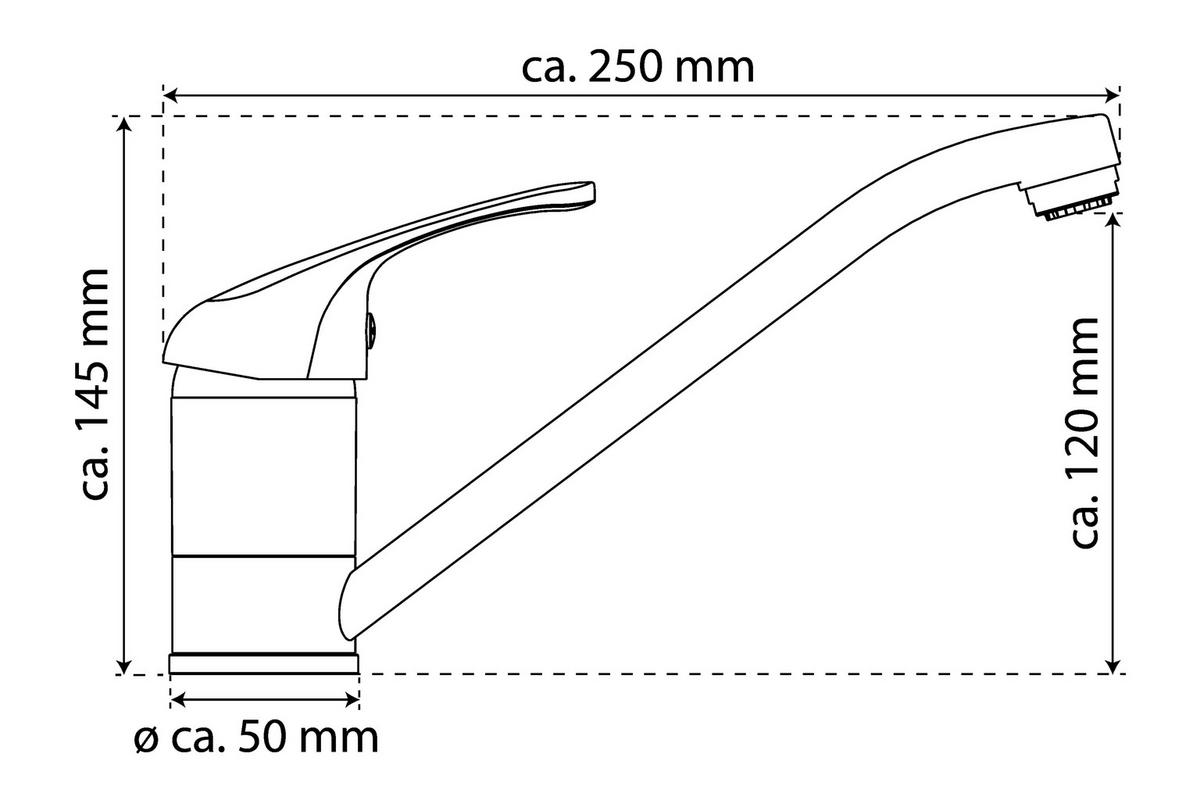 Spültisch-Armatur GrandeVitaClassic Niederdruck Chrom Spültischarmatur_GrandeVitaClassic - Chrom (4,90/14,50/24,90cm) - Eisl