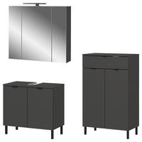 Badezimmer-Set 9925-547 Graphit B/H/T: ca. 151x200x34 cm 9925-547 - Graphit (151,00/200,00/34,00cm) - Germania