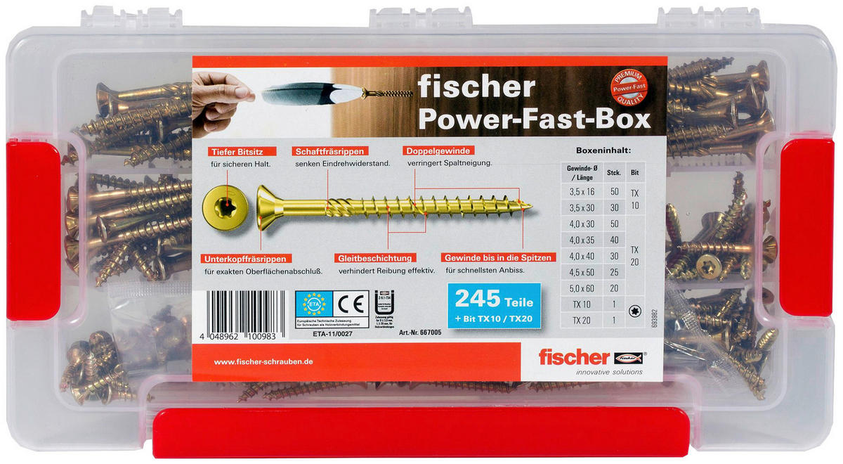 fischer Sortimentskasten 245 tlg. Schraubensortiment_245tlg._fischer - fischer