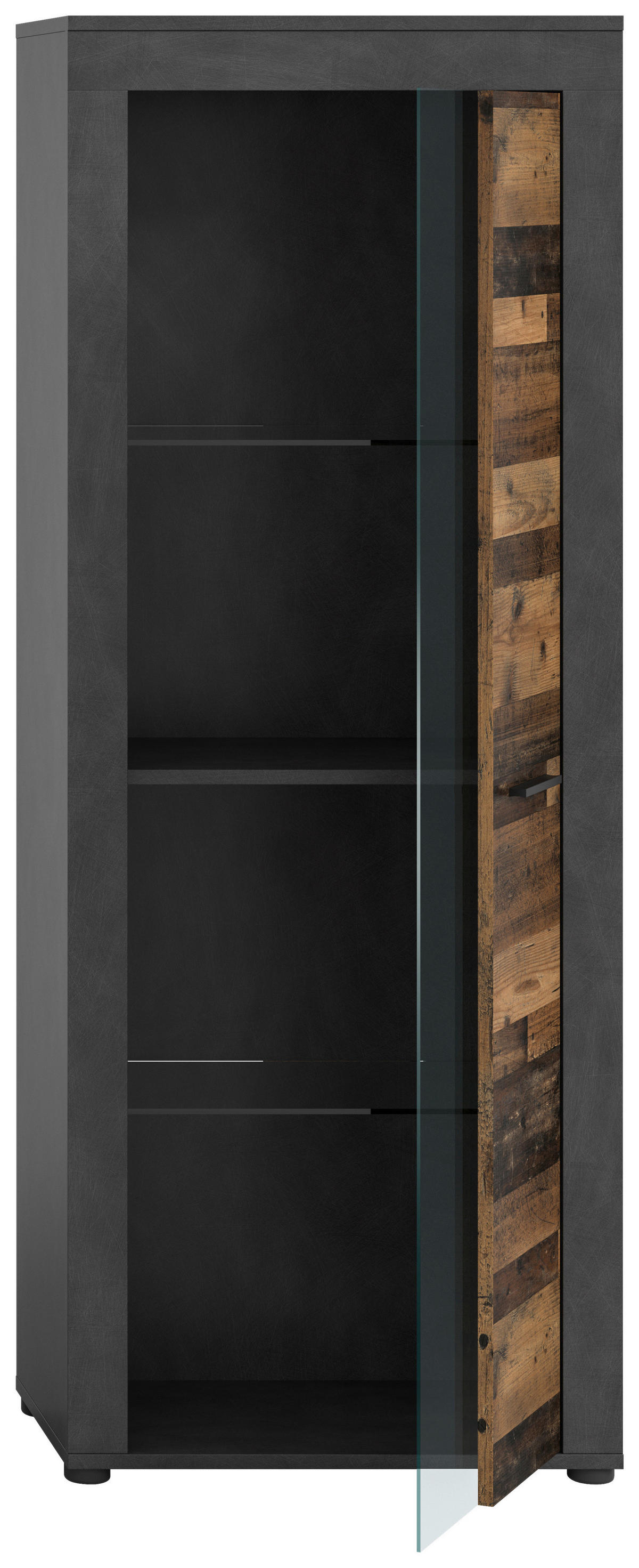 Vitrine Jam Matera Nachbildung Old Wood Nachbildung B/H/T: ca. 159x60x35 cm Jam - (159,00/60,00/35,00cm) - xonox.home