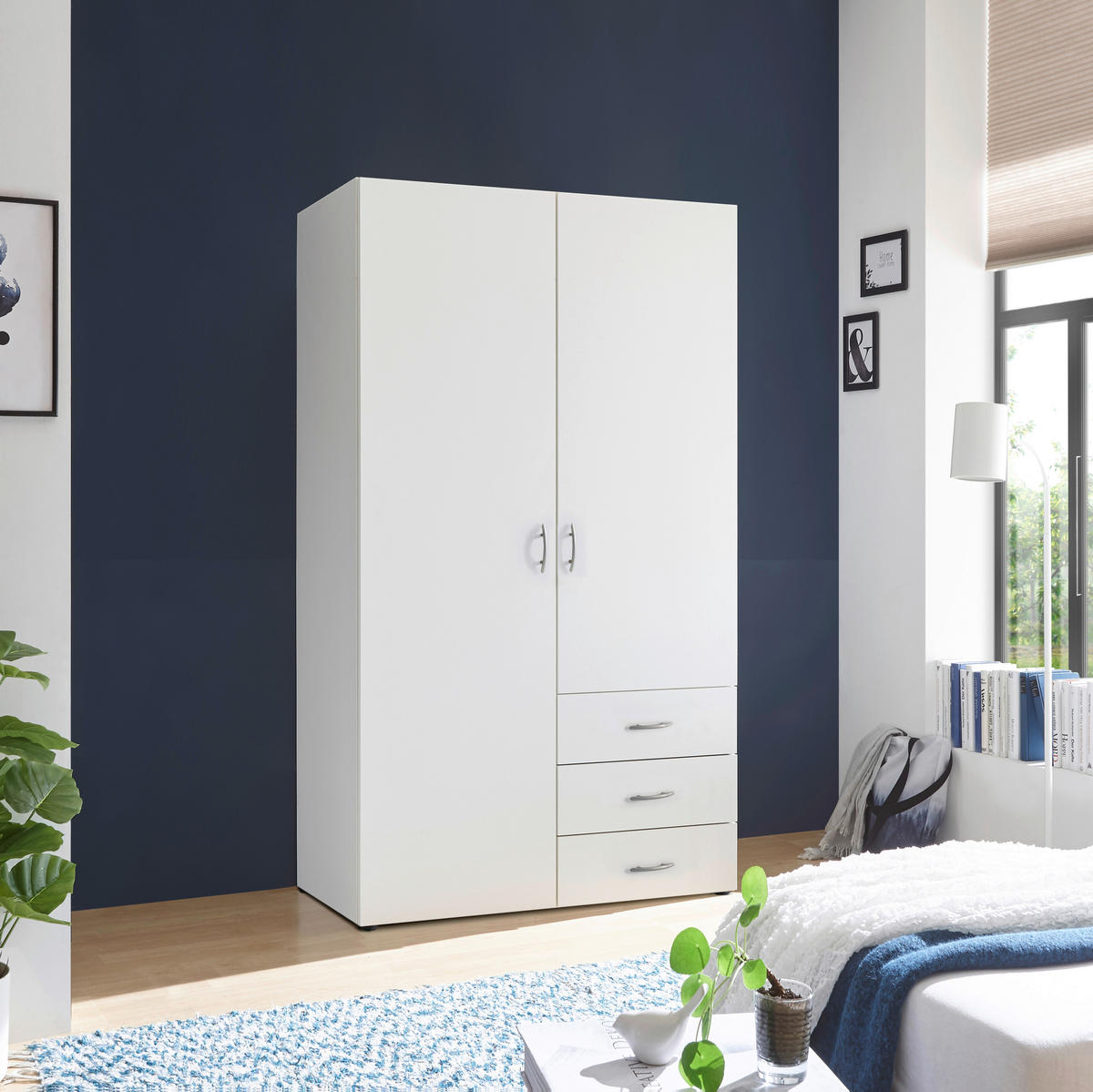 Kleiderschrank Harry weiß B/H/T: ca. 100x177x50 cm Harry - weiß (100,00/177,00/50,00cm)