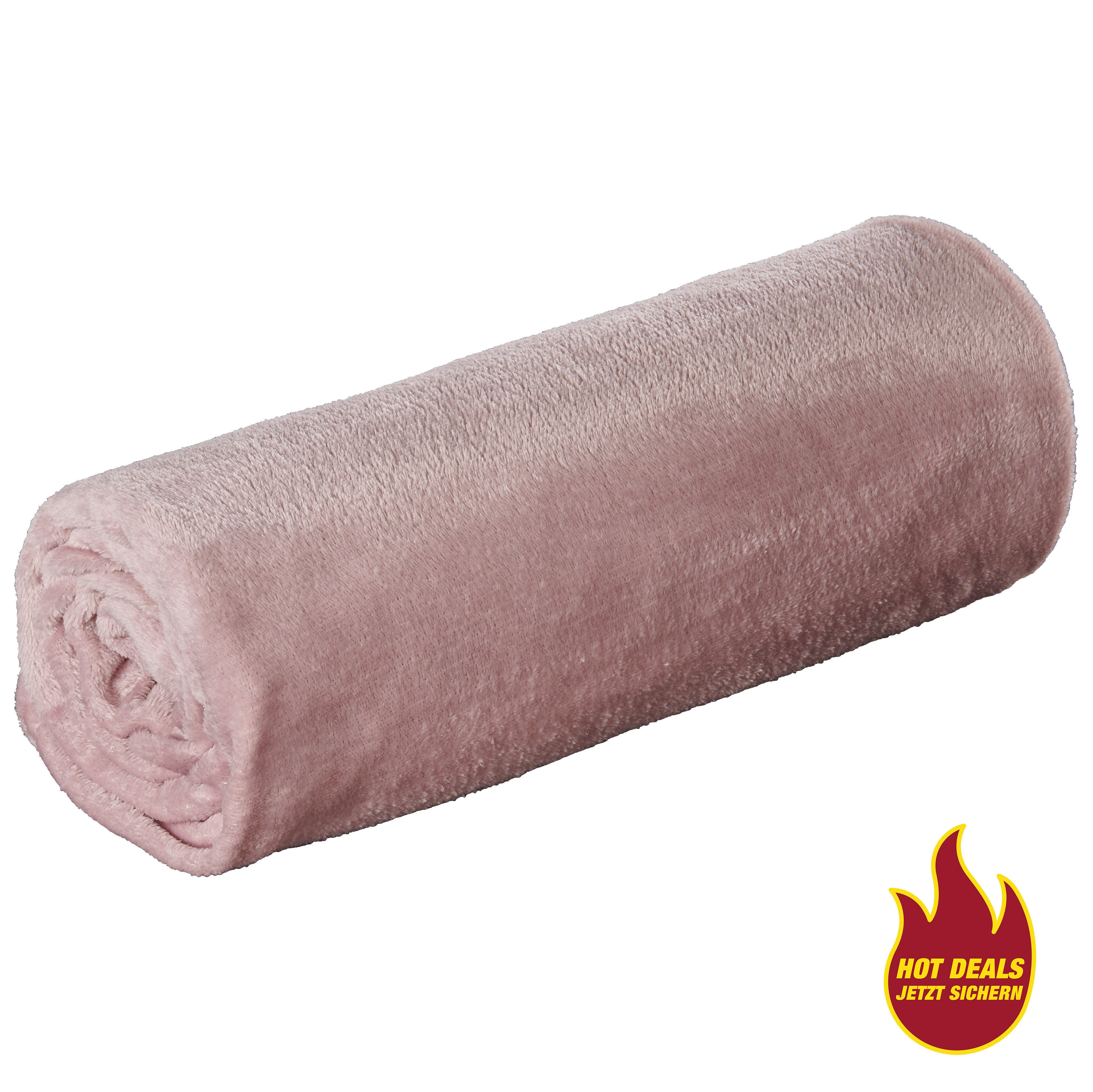 Flanelldecke Flanelldecke 130x160cm altrosa - altrosa (130,00/160,00cm) - Sensation