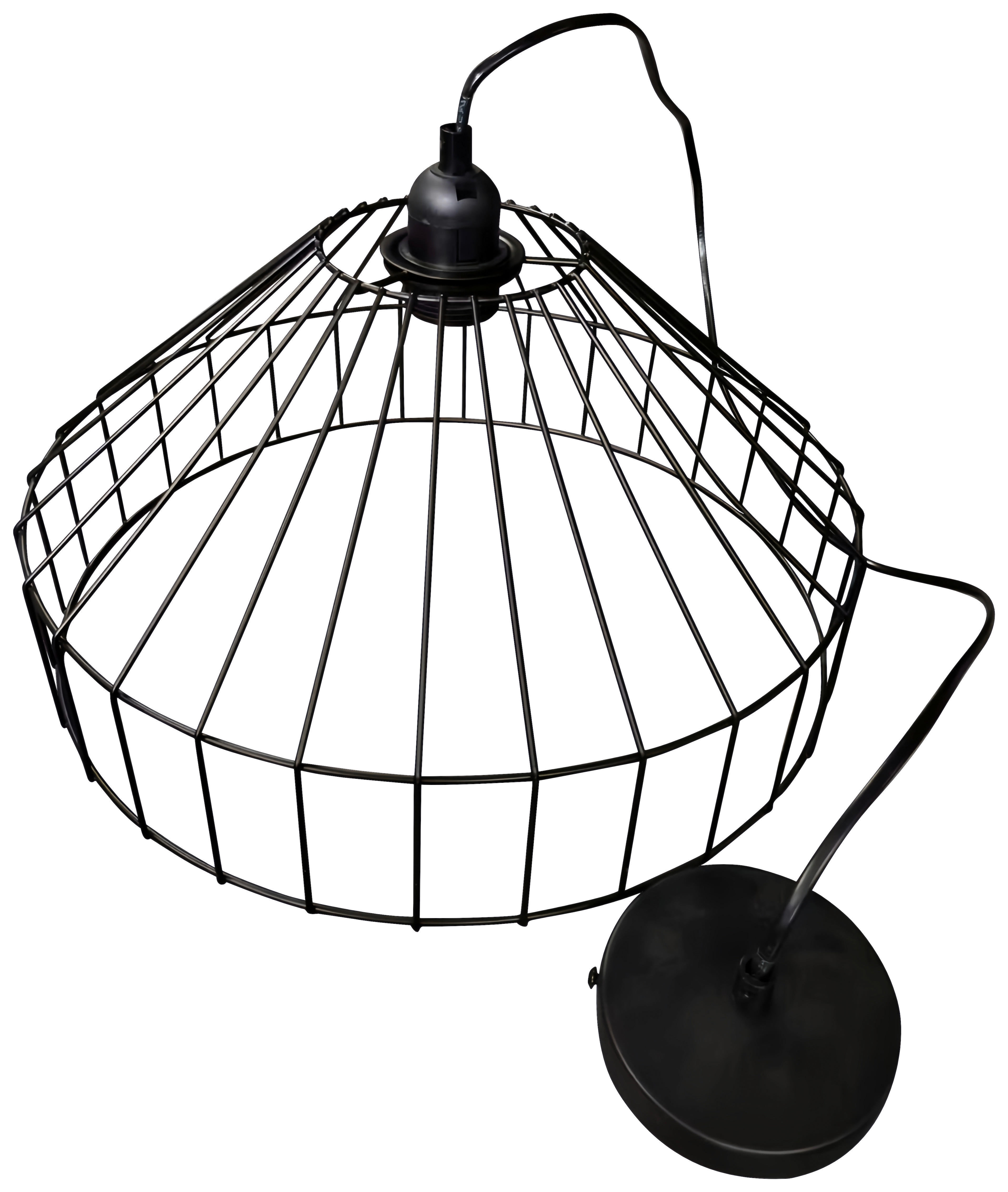 POCOline Pendelleuchte schwarz Metall H/D: ca. 75x38 cm E27 1 Brennstellen Pendelleuchte_Ivette - schwarz (38,00/75,00cm) - POCOline