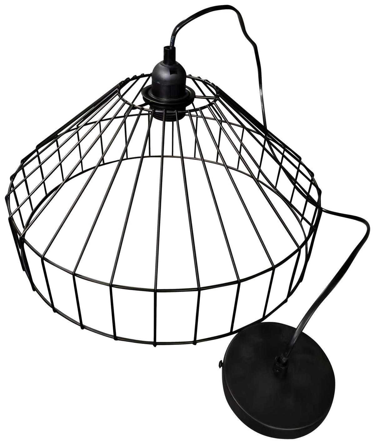 POCOline Pendelleuchte schwarz Metall H/D: ca. 75x38 cm E27 1 Brennstellen Pendelleuchte_Ivette - schwarz (38,00/75,00cm) - POCOline