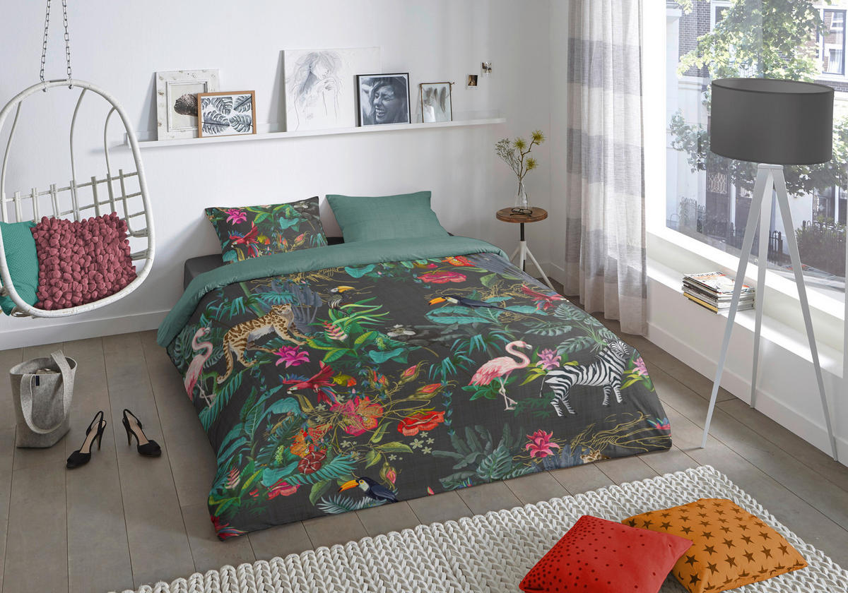 Baumwoll Bettwäsche Funky Renforce Funky - Multi (155,00/220,00cm) - Good Morning