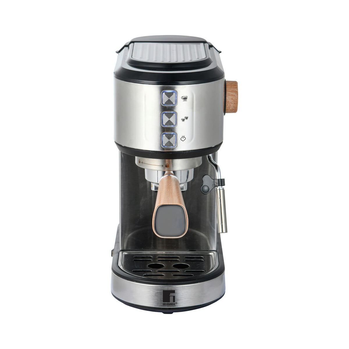 BERGNER Espresso Kaffeemaschine silber COFFEE & TEA LOVERS - silber - BERGNER