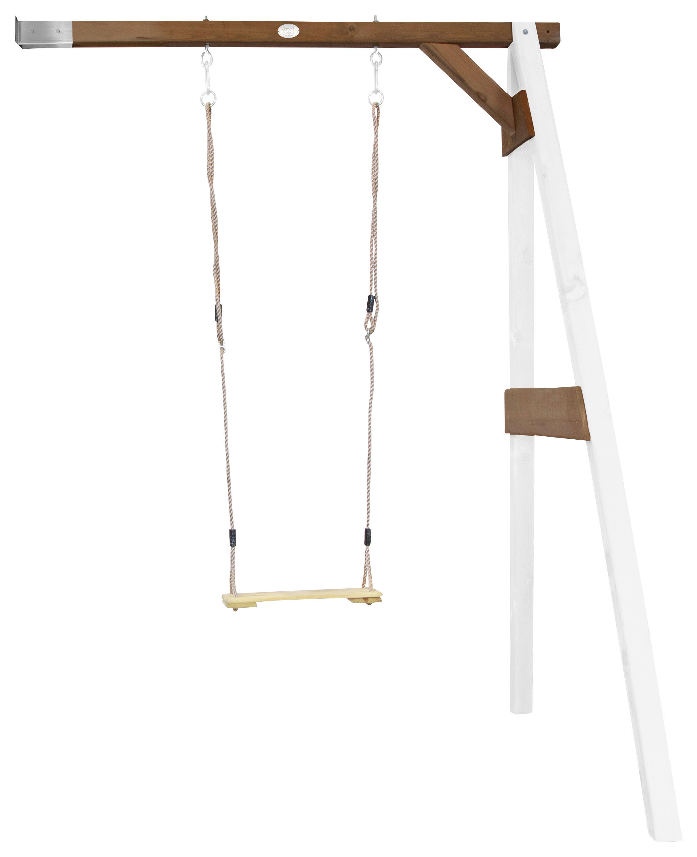 AXI Einzel-Anbauschaukel weiß B/H/T: ca. 171x215x160 cm Einzel-Anbauschaukel - braun/weiß (171,00/215,00/160,00cm) - AXI