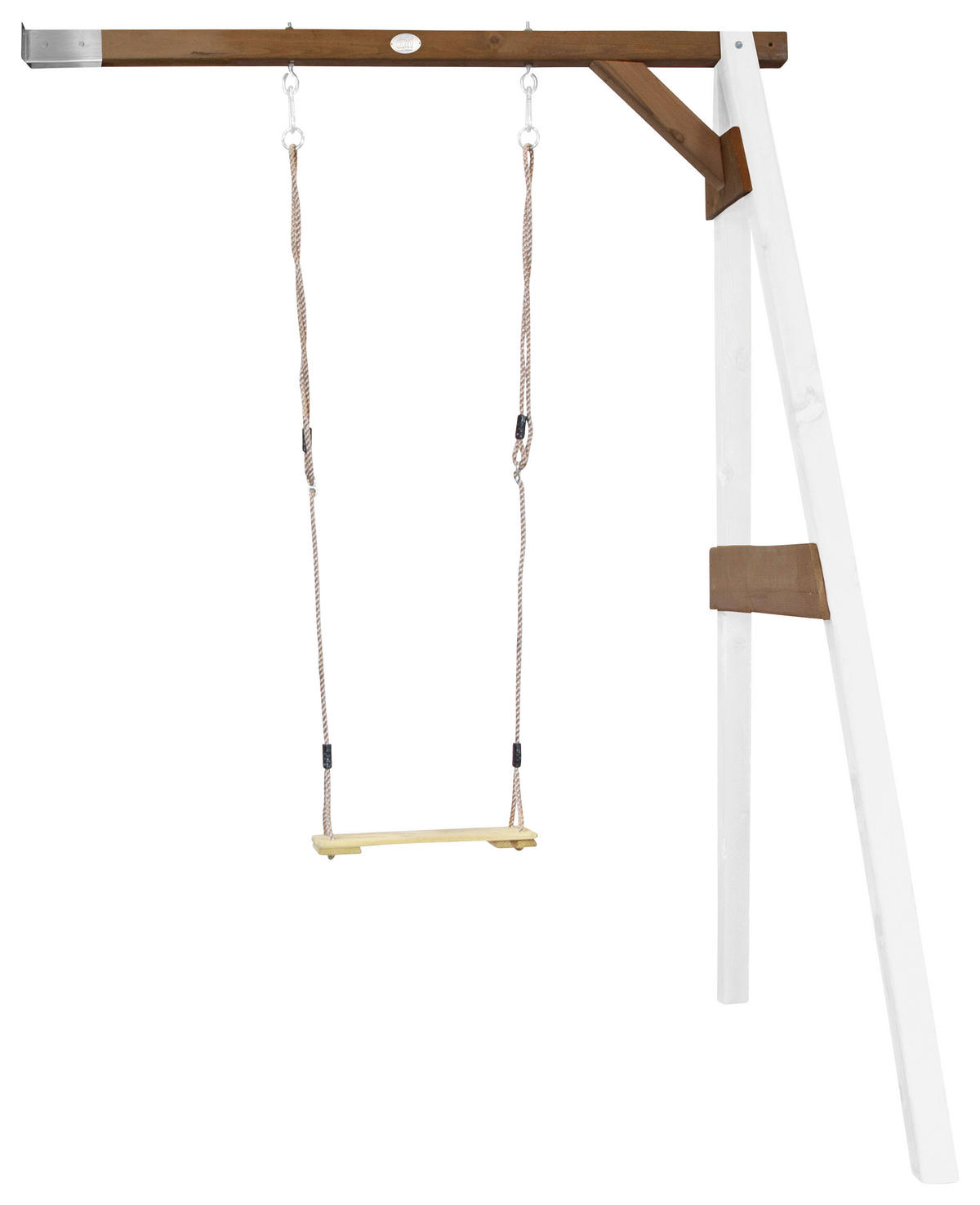 AXI Einzel-Anbauschaukel weiß B/H/T: ca. 171x215x160 cm Einzel-Anbauschaukel - braun/weiß (171,00/215,00/160,00cm) - AXI