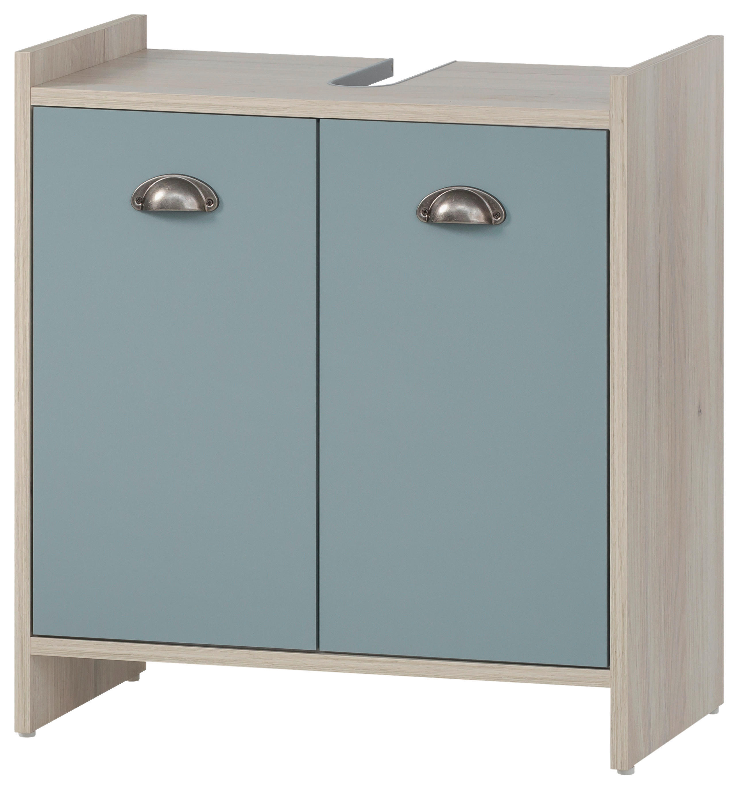 Waschbeckenunterschrank Lindholm Sandeiche Nachbildung taubenblau B/H/T: ca. 56,9x62,4x33 cm Lindholm - taubenblau (56,90/62,40/33,00cm) - Möbelpartner
