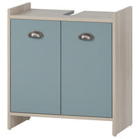 Waschbeckenunterschrank Lindholm Sandeiche Nachbildung taubenblau B/H/T: ca. 56,9x62,4x33 cm Lindholm - taubenblau (56,90/62,40/33,00cm) - Möbelpartner