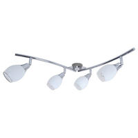 Näve Leuchten Spotschiene 1175142 Chrom Glas Metall B/H/T: ca. 9x12,5x81 cm 4 Brennstellen Rom - Chrom (9,00/12,50/81,00cm) - Näve Leuchten