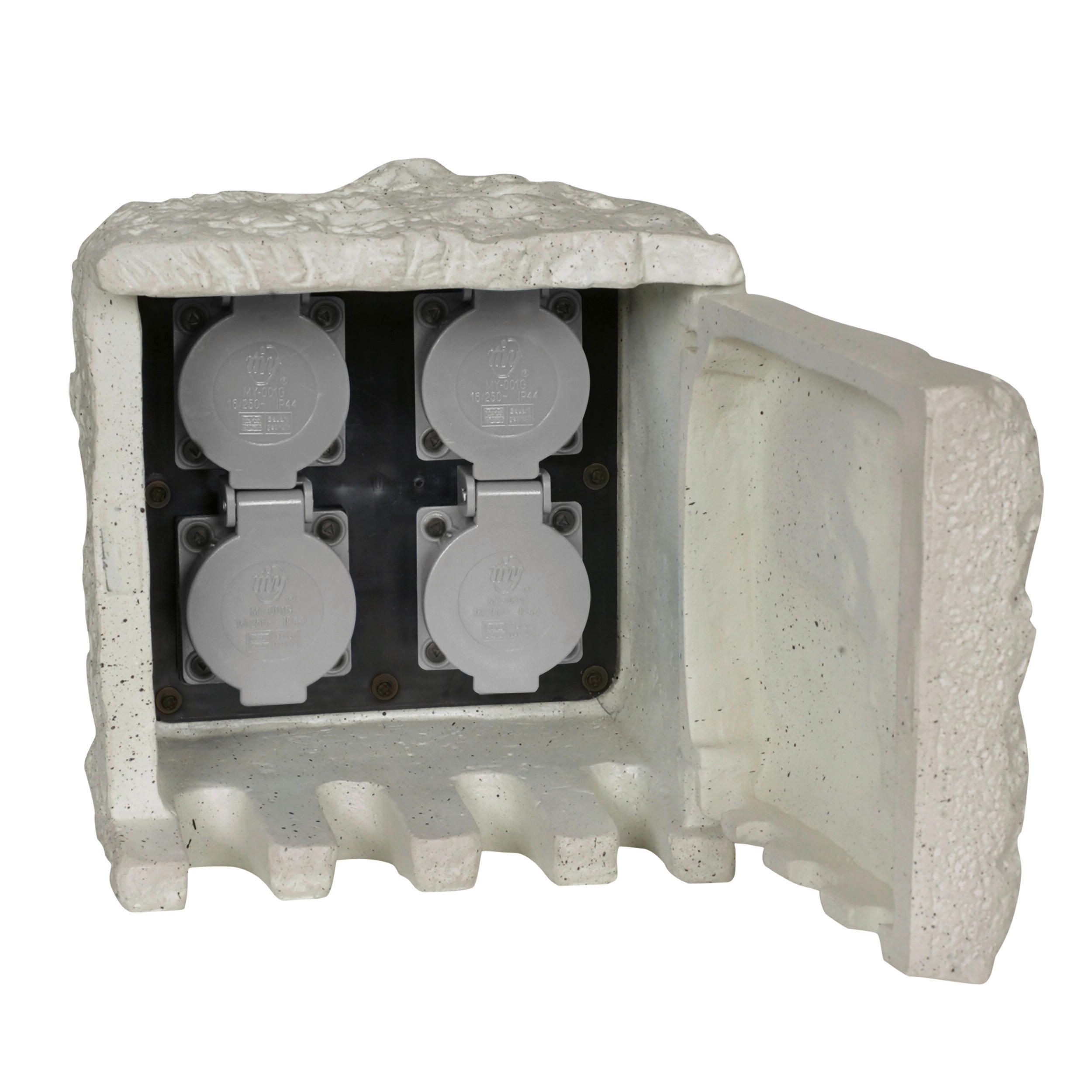 Thumbnail - Außen-Steckdosenstein 5001016 granit B/H/T: ca. 21x18x21 cm