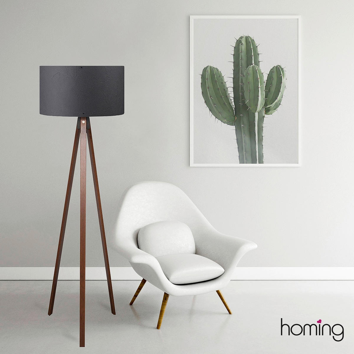 Opviq Stehleuchte anthrazit MDF PVC B/H/T/L/D: ca. 38x140x38x38x38 cm E27 1 Brennstellen AYD - anthrazit (38,00/38,00/140,00cm) - Opviq