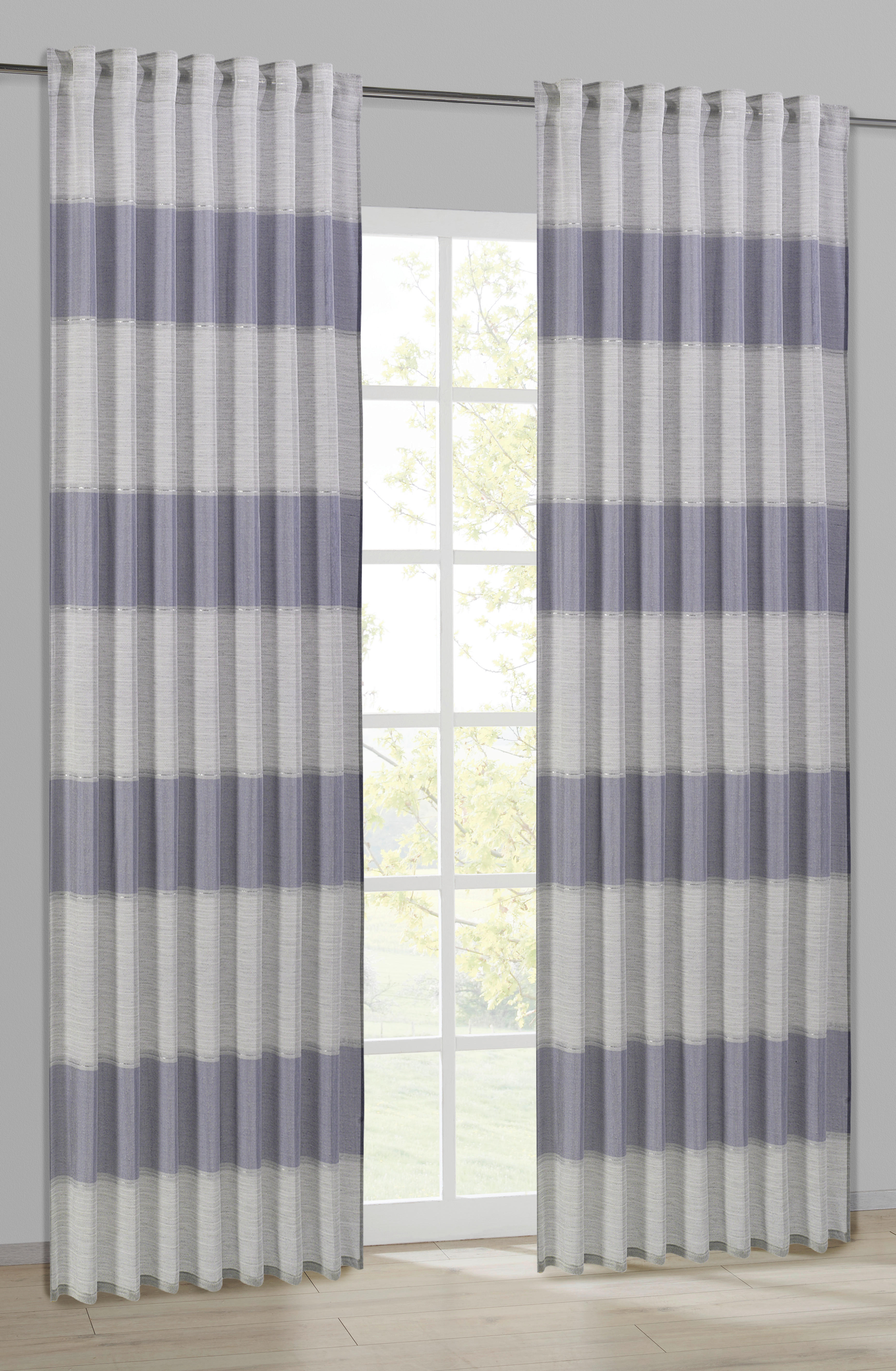 Kombivorhang Petra blau B/L: ca. 140x245 cm Petra - blau (140,00/245,00cm)