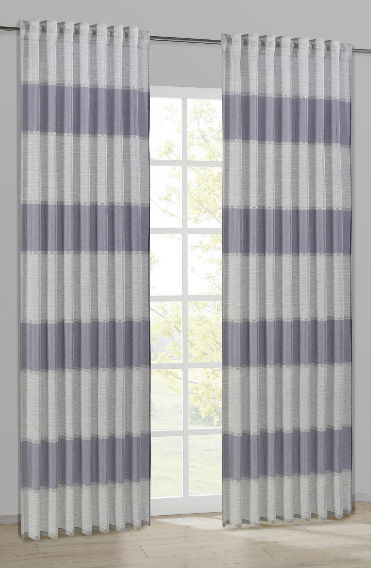 Kombivorhang Petra blau B/L: ca. 140x245 cm Petra - blau (140,00/245,00cm)