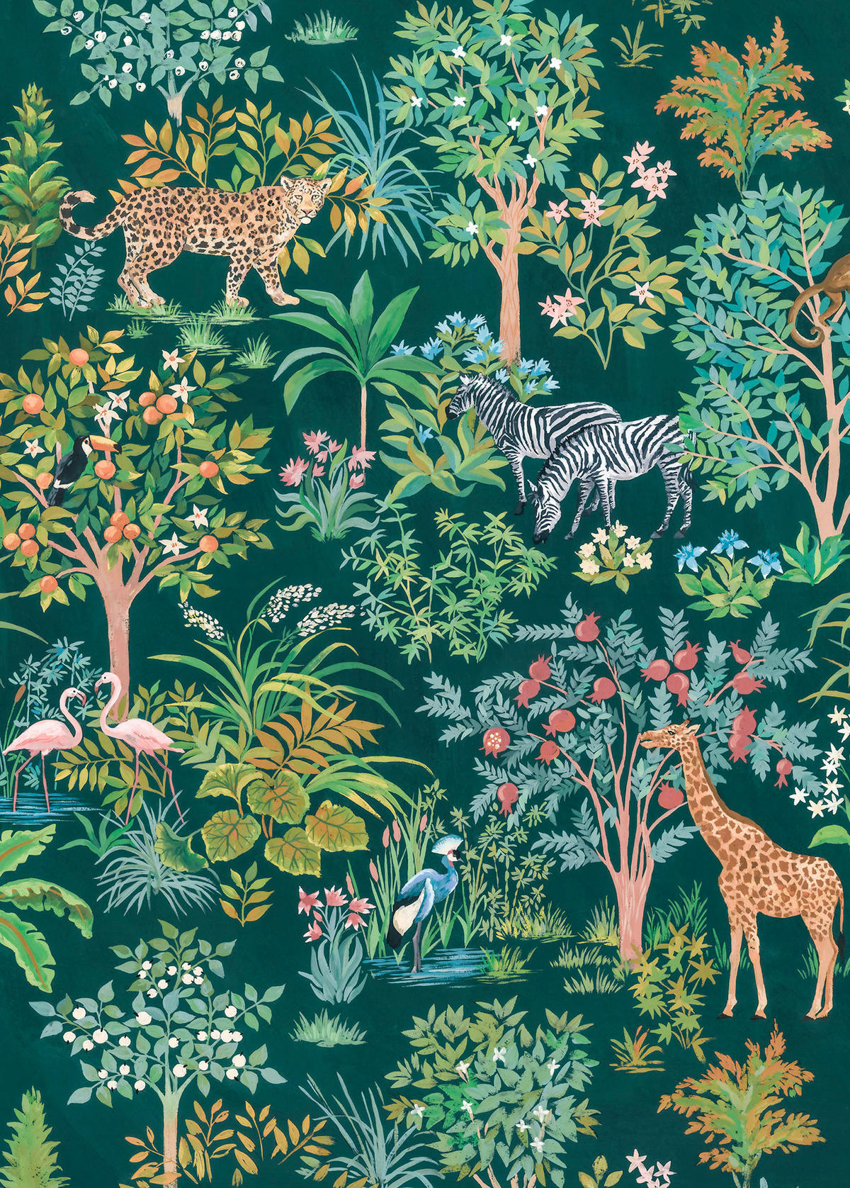 Komar Fototapete Happy Jungle B/L: ca. 200x280 cm Happy Jungle - (200,00/280,00cm) - Komar