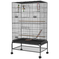 PawHut Vogelkäfig schwarz Kunststoff B/H/L: ca. 58x160x97 cm Vogelkäfig - schwarz (97,00/58,00/160,00cm) - PawHut