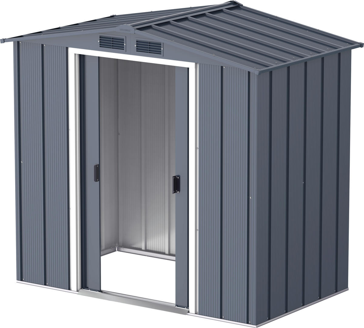 VCM Gerätehaus anthrazit B/H/L: ca. 202x181x113 cm Gerätehaus mit Schiebetür - anthrazit (113,00/202,00/181,00cm) - VCM