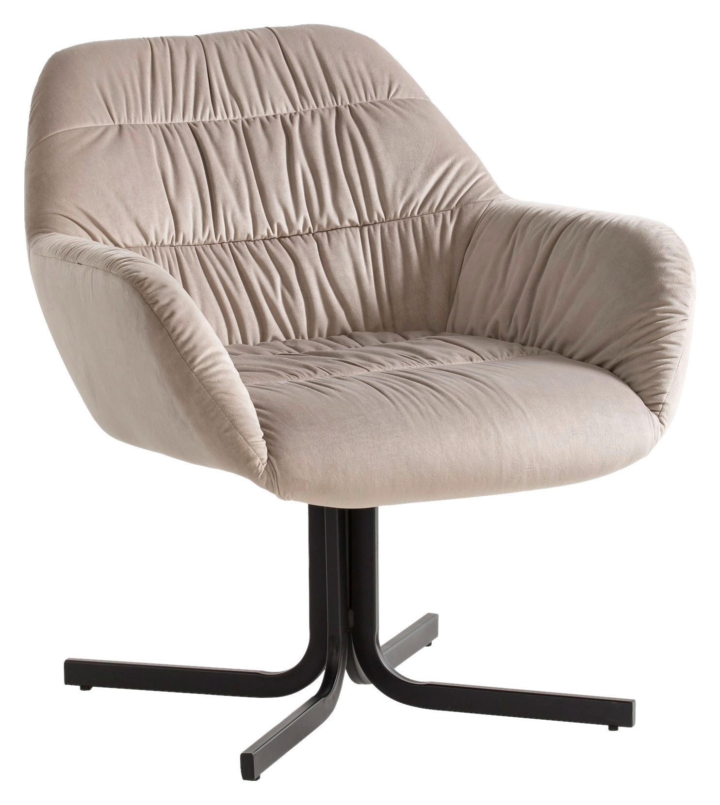 Wohnling Sessel beige Polyester Loungesessel - beige - Wohnling