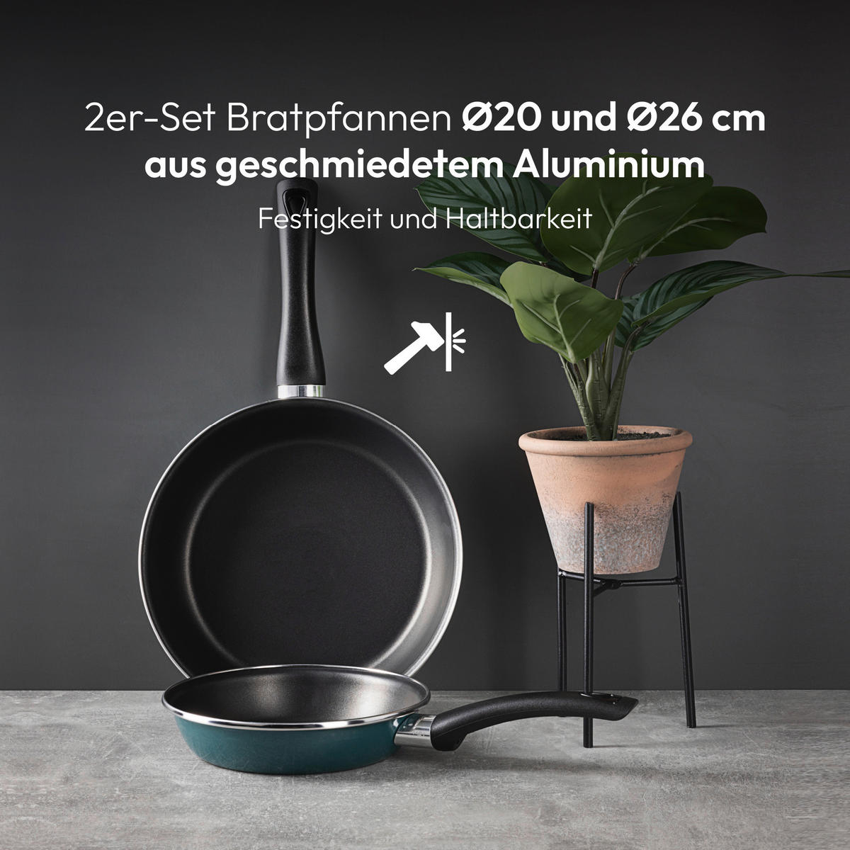 BERGNER Pfannenset Classique grün Aluminium Classique - grün - BERGNER