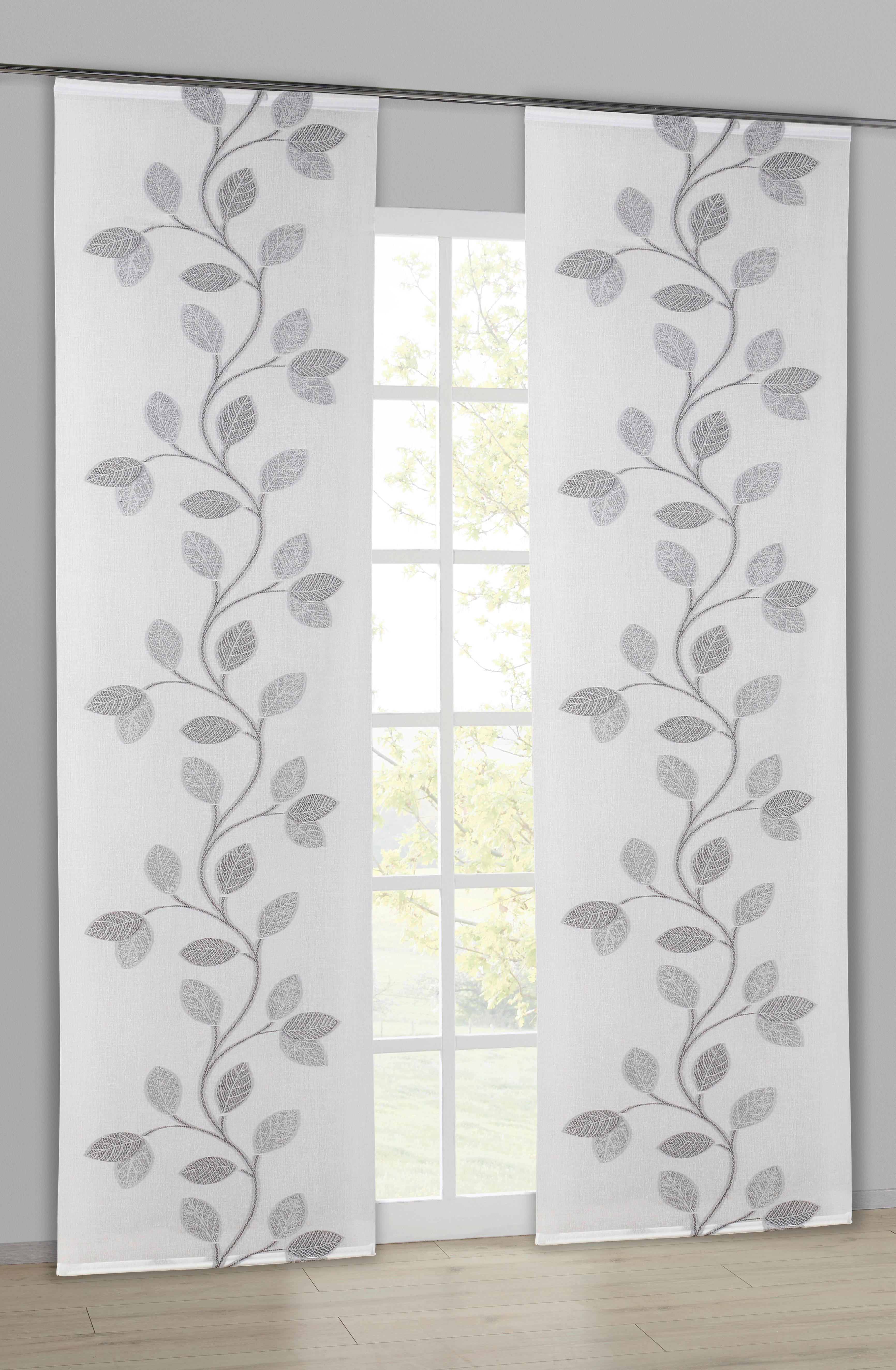 Schiebevorhang Michelle grau B/L: ca. 60x245 cm Michelle - grau (60,00/245,00cm) - POCOline
