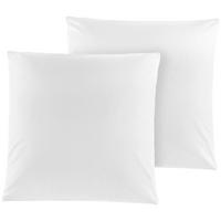 Kissenhülle Renforce Kissenbezug-Renforce_2erPack 80x80 - weiß (80,00/80,00cm)