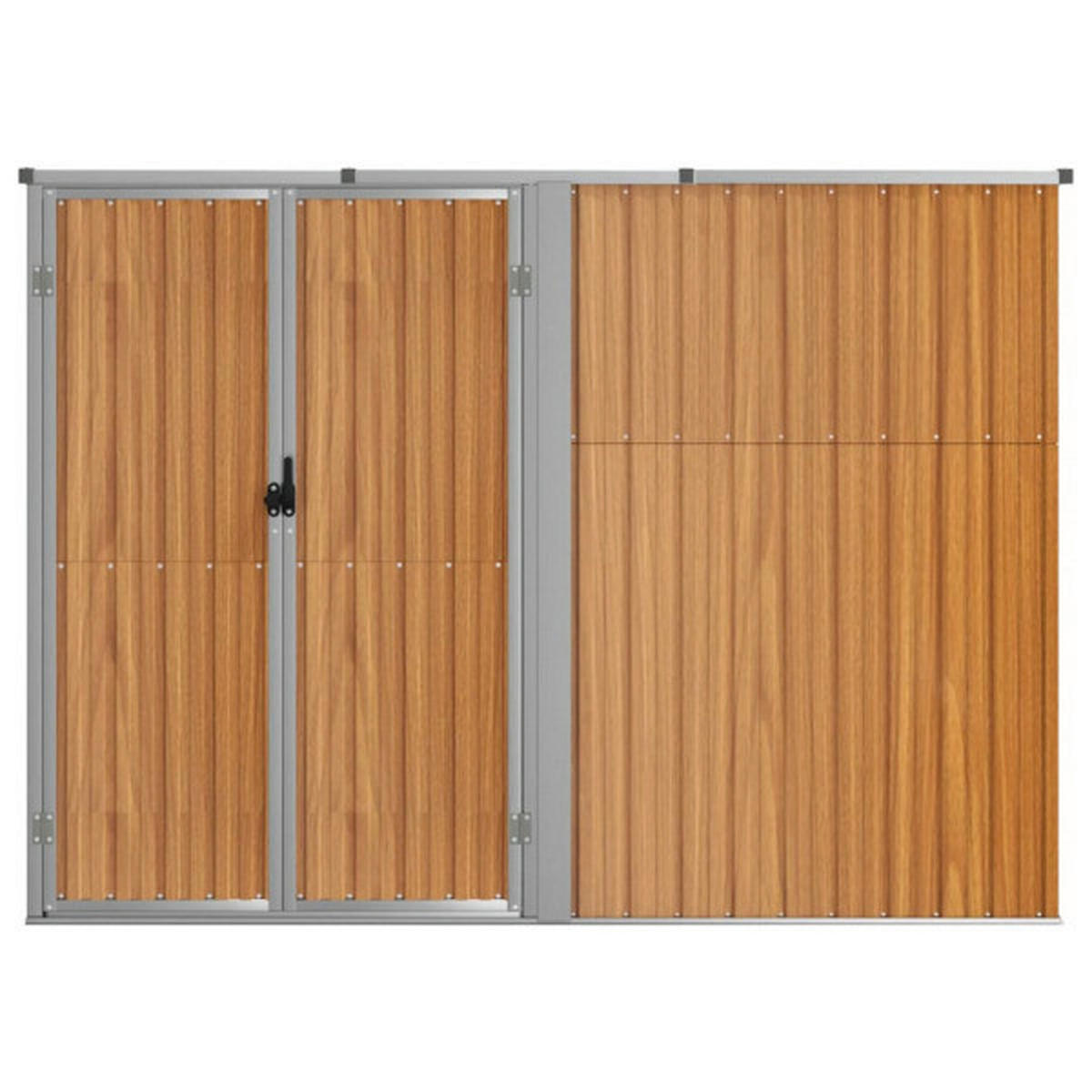VidaXL Geräteschuppen braun Stahl B/H/T: ca. 225x161x89 cm Geräteschuppen - braun (225,00/161,00/89,00cm) - VidaXL