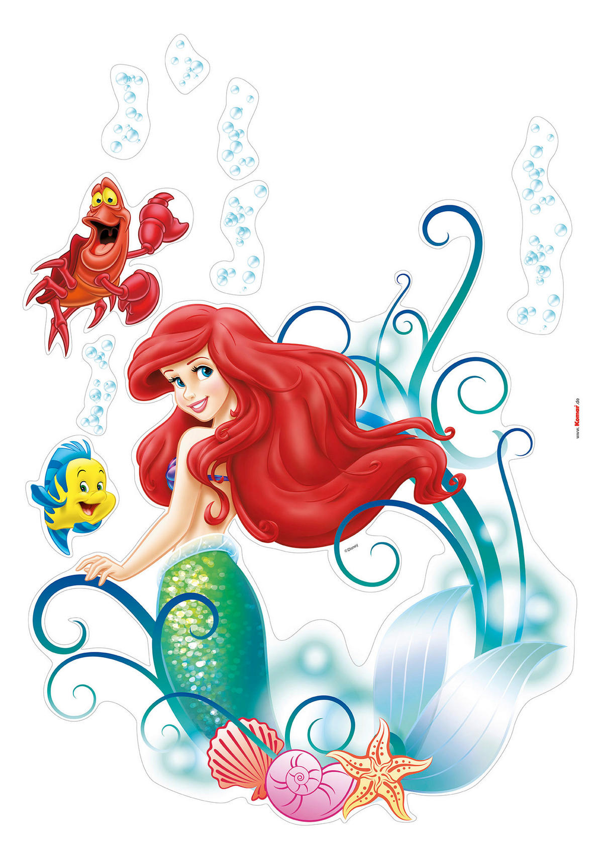 Komar Wandtattoo Arielle  Arielle B/L: ca. 50x70 cm Arielle - (50,00/70,00cm) - Komar