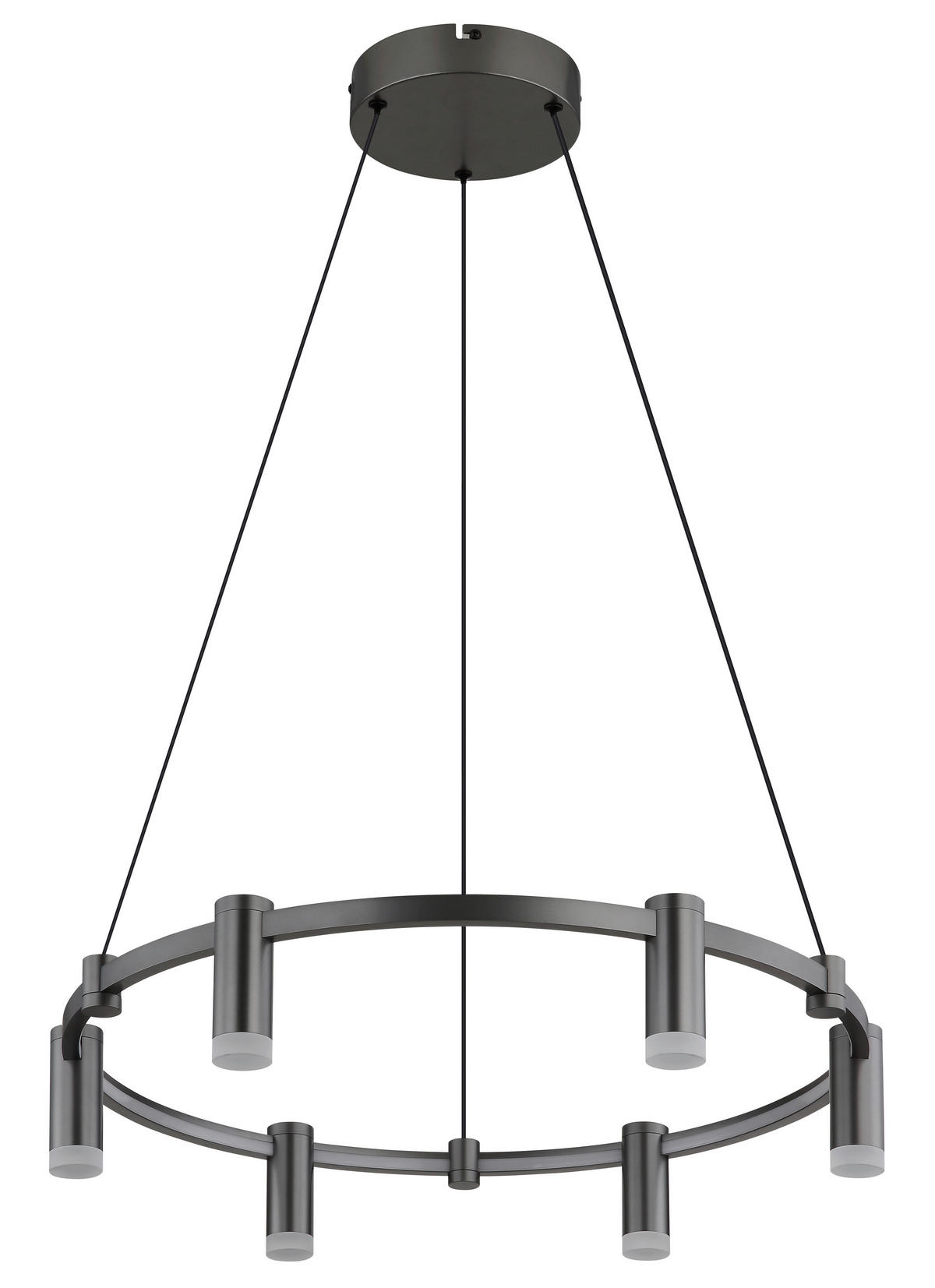 GLOBO Hängeleuchte anthrazit Opal Aluminium Acryl Metall H/D: ca. 120x62 cm 1.0 Brennstellen Castela - Opal/anthrazit (62,00/120,00cm) - GLOBO