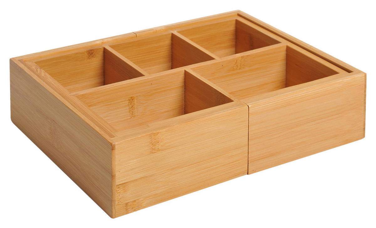 Aufbewahrungsbox 833-470 natur Bambus B/H/T: ca. 24,6x17,6x7 cm 833-470 - natur (24,60/17,60/7,00cm) - HOMCOM