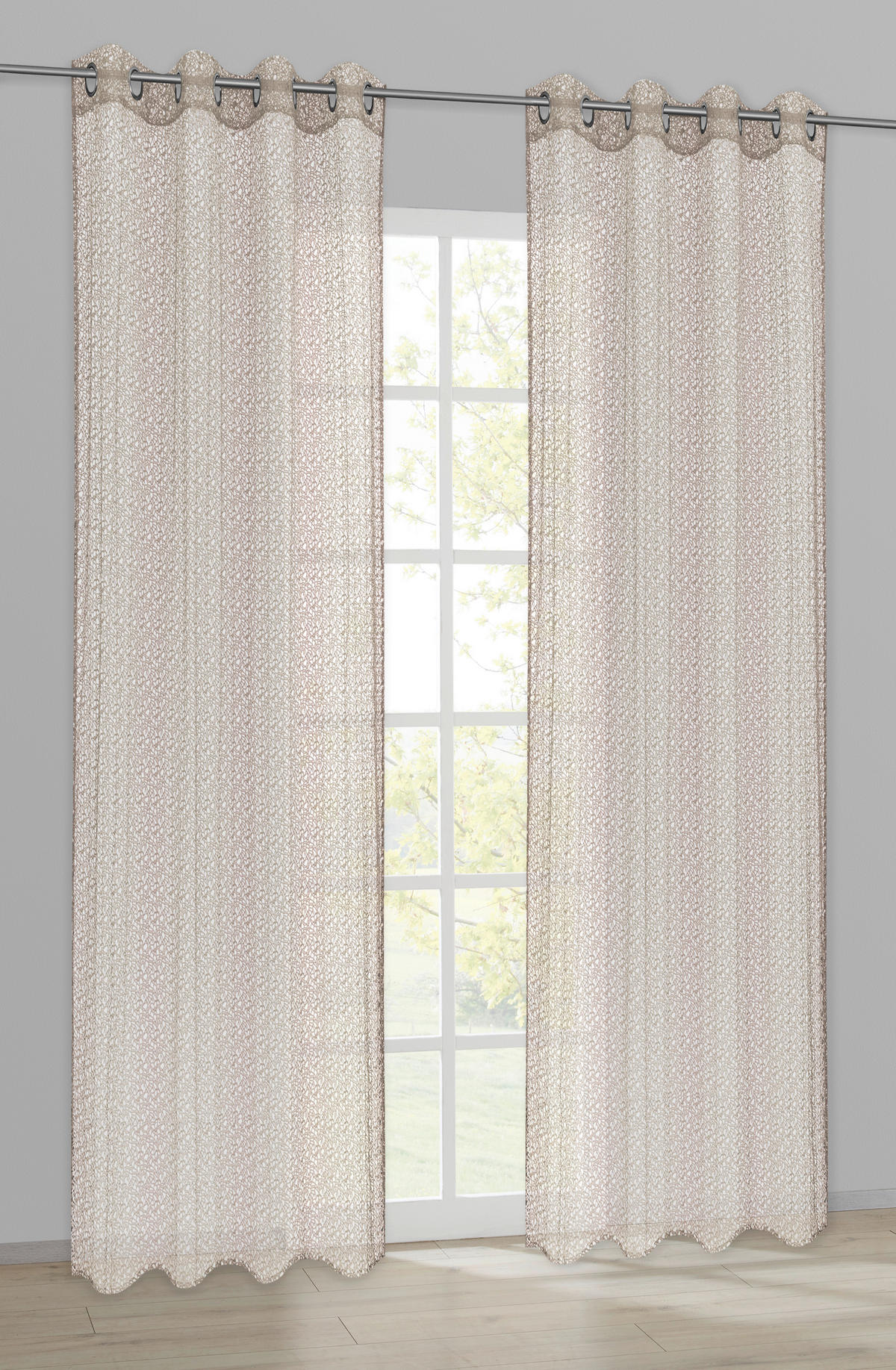 Ösenvorhang Spider taupe B/L: ca. 140x245 cm Spider - taupe (140,00/245,00cm) - ACUS design collection