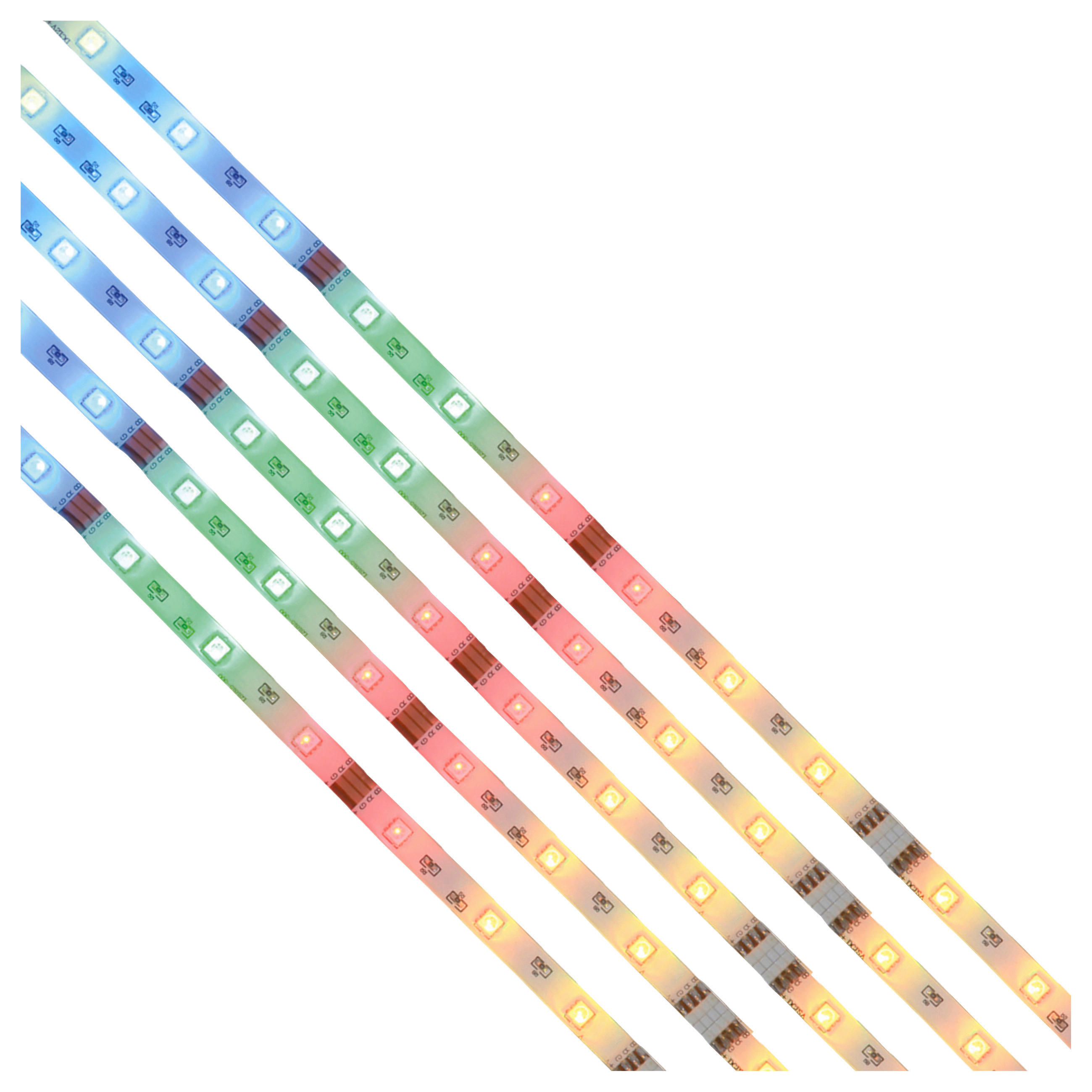 Näve Leuchten LED-Stripe 5122161 multicolor Kunststoff B/H/T: ca. 1x0,2x100 cm 1m RGB LED Stripes 5er-Set - multicolor (1,00/0,20/100,00cm) - Näve Leuchten