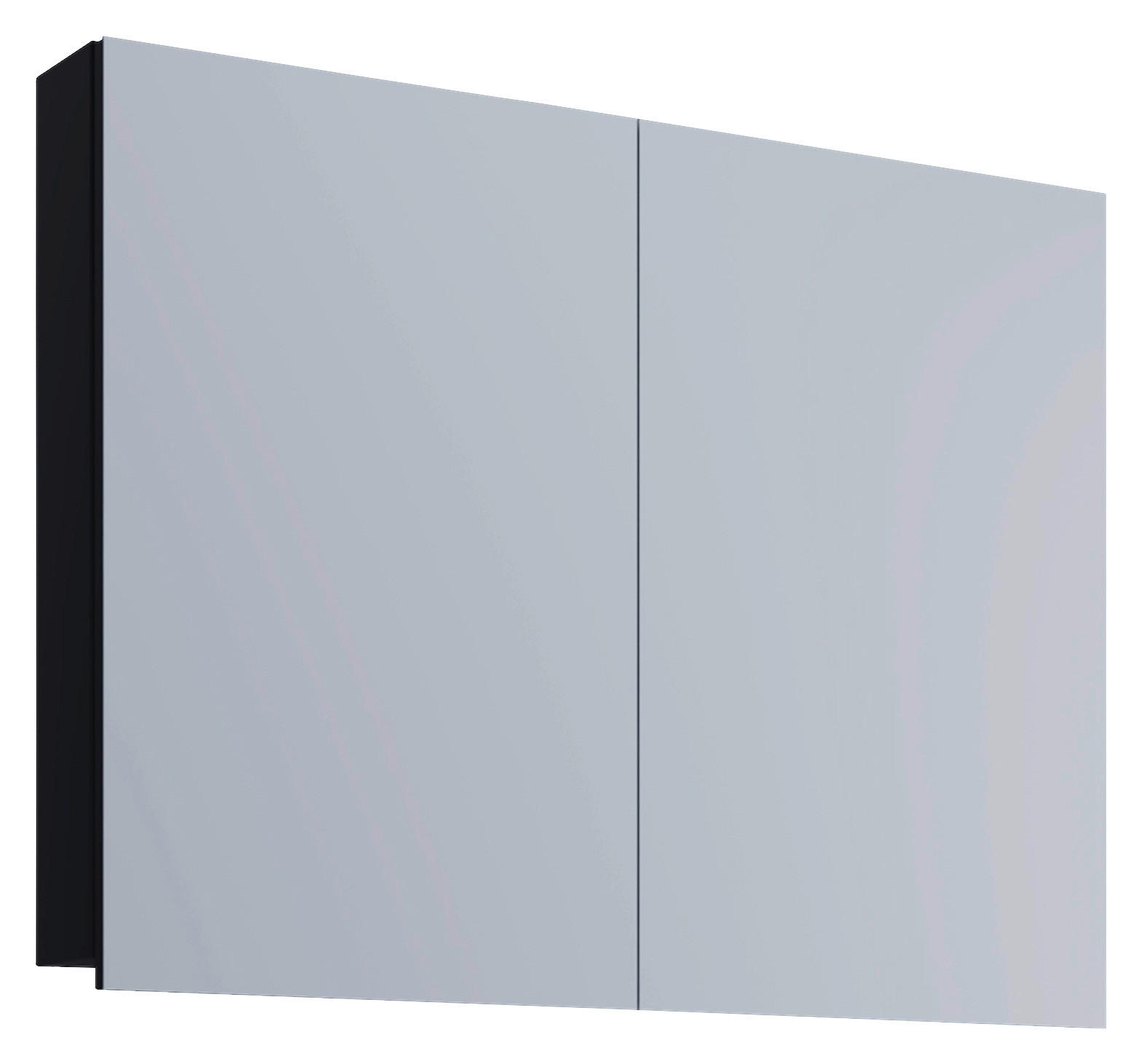 Spiegelschrank Badinos schwarz B/H/T: ca. 60x42x12 cm Badinos - schwarz (60,00/42,00/12,00cm) - VCM Möbel
