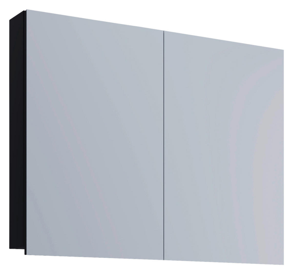 Spiegelschrank Badinos schwarz B/H/T: ca. 60x42x12 cm Badinos - schwarz (60,00/42,00/12,00cm) - VCM Möbel