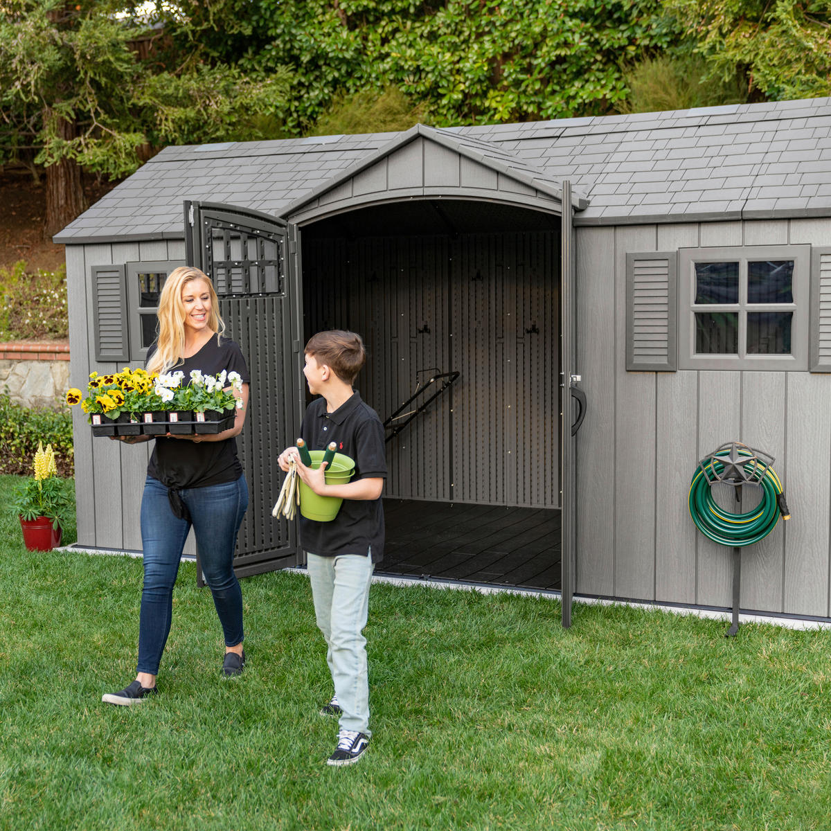 Lifetime Gartenhaus Galaxis dunkelgrau B/H/L: ca. 457x244x244 cm Galaxis - dunkelgrau (244,00/457,00/244,00cm) - Lifetime