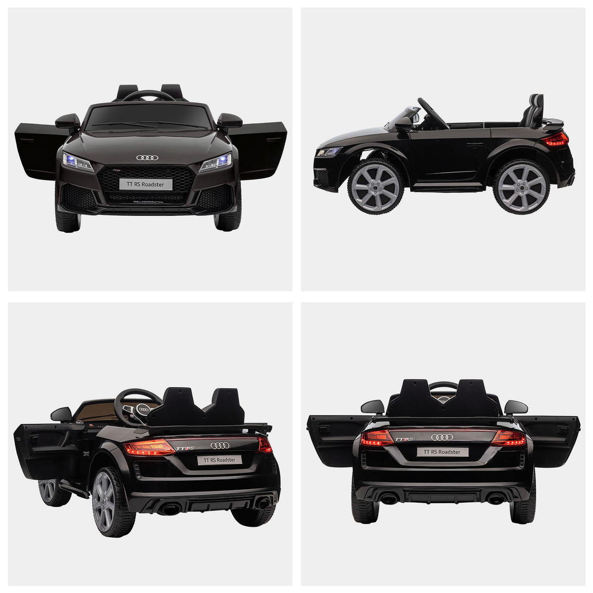 HOMCOM Kinder-Elektroauto schwarz B/H/L: ca. 60x44x102 cm Kinder-Elektroauto - schwarz (102,00/60,00/44,00cm) - HOMCOM