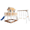 AXI Spielhaus Liam braun B/H/L: ca. 613x291x277 cm Liam - braun/blau (277,00/613,00/291,00cm) - AXI
