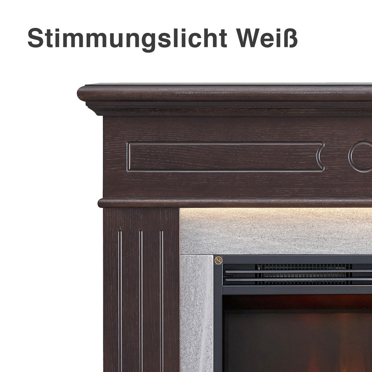 Balderia Elektrischer Kamin Elektrischer-Kamin Leandros dunkelbraun MDF B/H/T: ca. 110x95x24,9 cm El.-Kamin Leandros EF321A-MT321A-EO - dunkelbraun (110,00/95,00/24,90cm) - Balderia