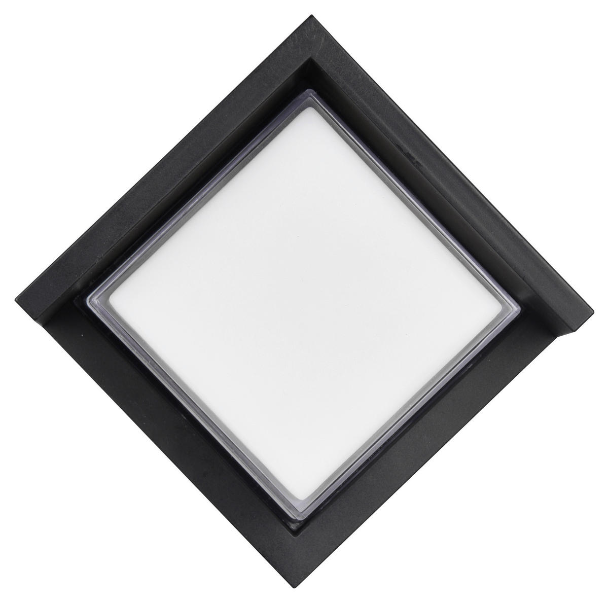 Reality Wandleuchte R27026132 schwarz weiß Kunststoff B/H: ca. 15x15 cm Puno - weiß/schwarz (15,00/15,00cm) - Reality