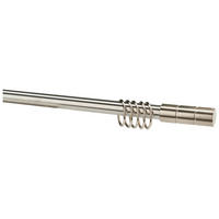 Stilgarnituren Zylinder Edelstahloptik Metall D: ca. 1,9 cm ausziehbar von ca. 130 bis 240 cm 2.0 Läufe Zylinder - Edelstahloptik (1,90cm) - Boviva
