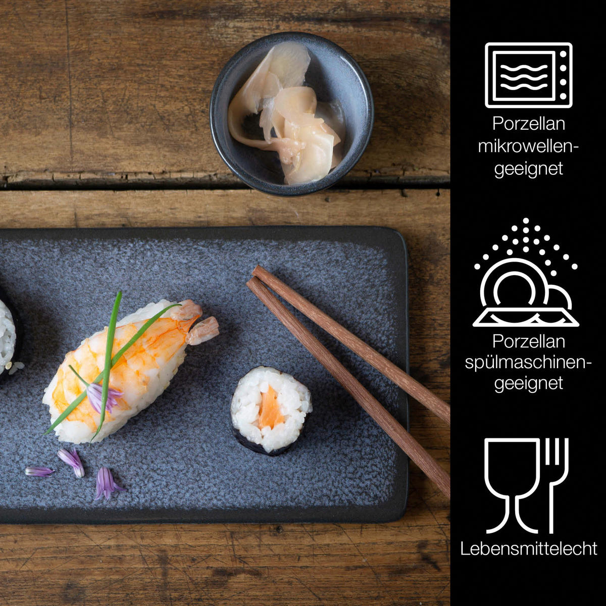 Moritz & Moritz Sushi-Set blau Porzellan Sushiset_10tlg. - blau - Moritz & Moritz
