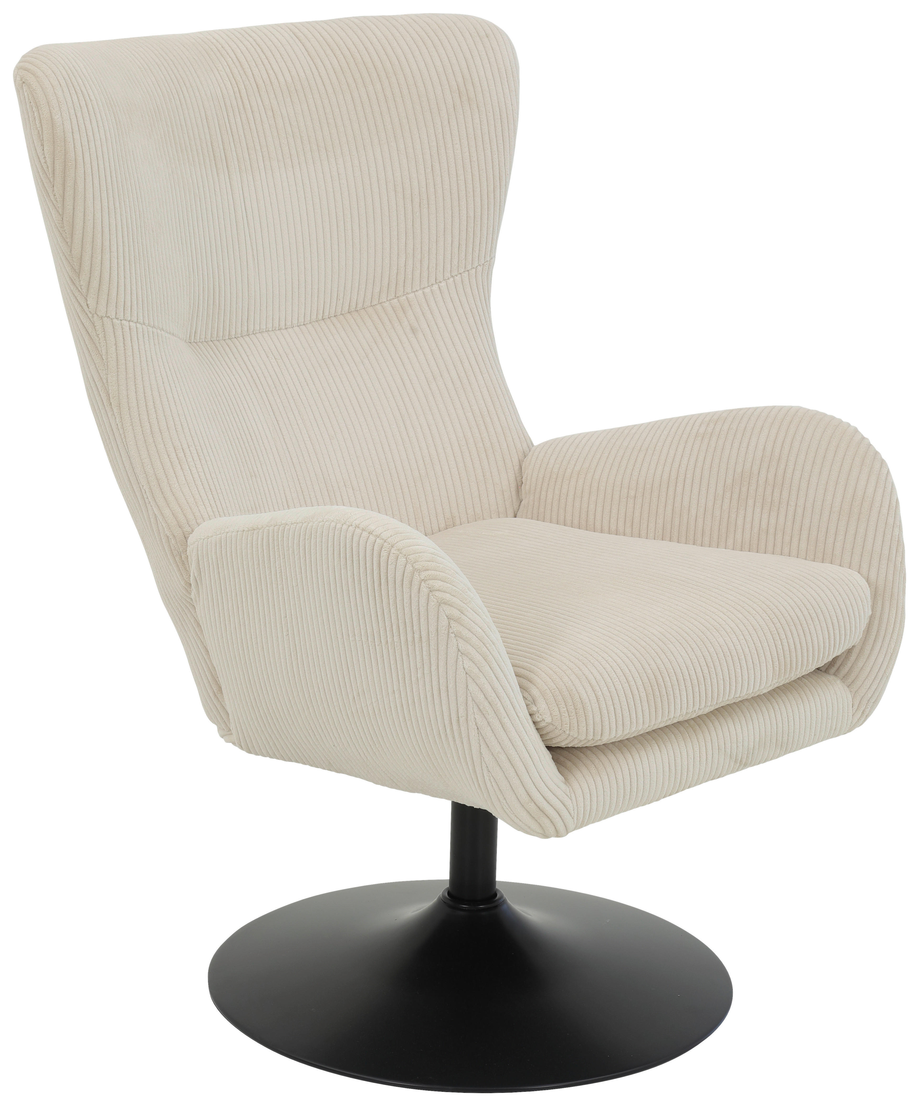 Sessel Samos beige Microfaser B/H/T: ca. 72x96x81 cm Samos - beige/schwarz (72,00/96,00/81,00cm)