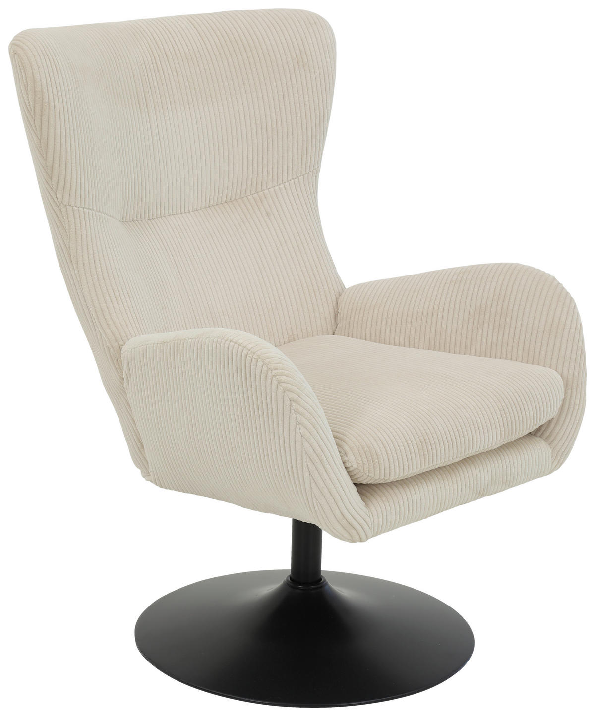 Sessel Samos beige Microfaser B/H/T: ca. 72x96x81 cm Samos - beige/schwarz (72,00/96,00/81,00cm)