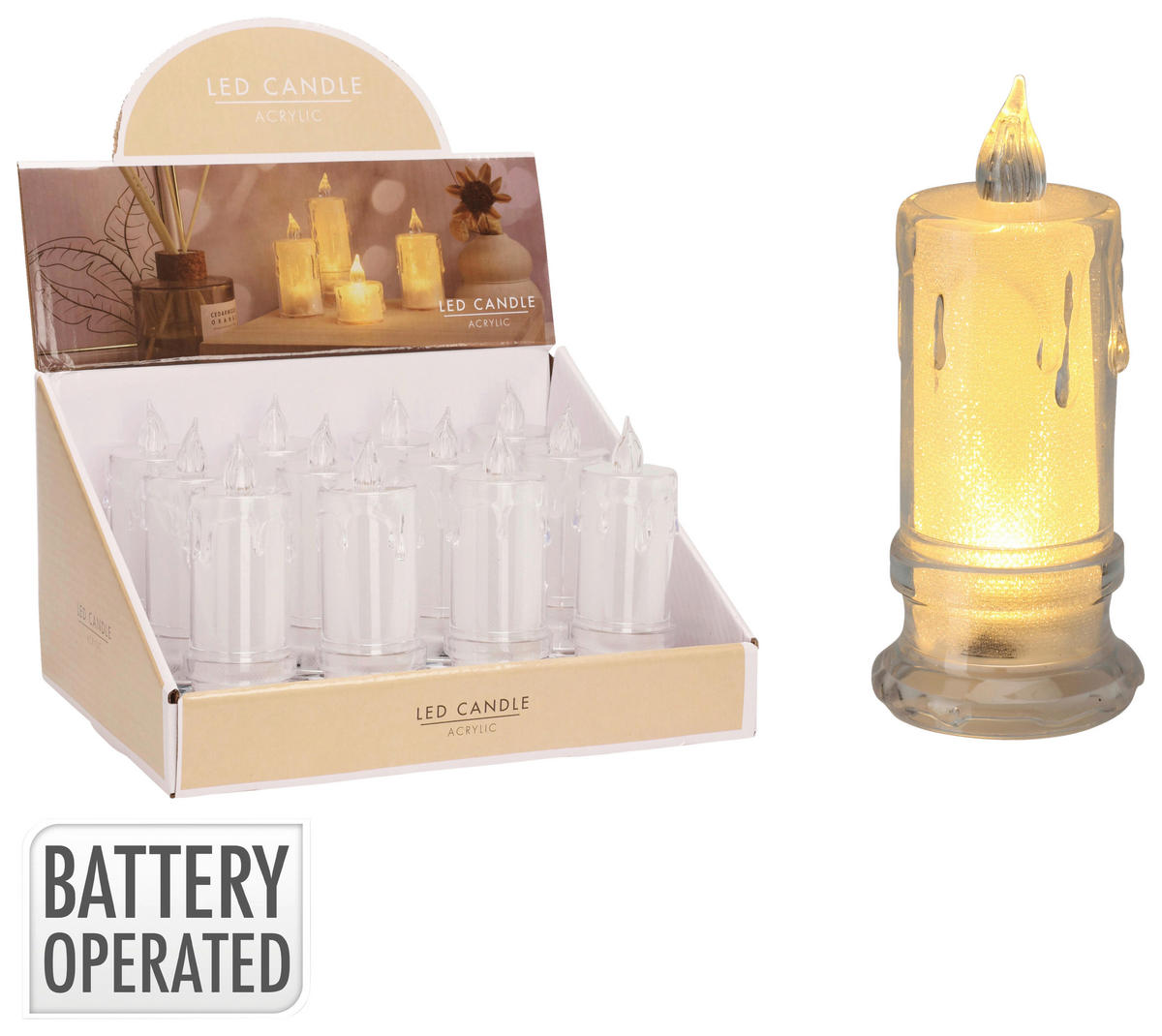 LED-Kerze warmweiß LED-Kerze - warmweiß