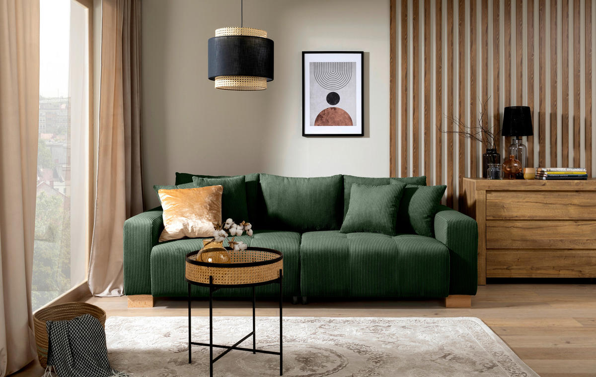 Big Sofa Alpha New grün Microfaser B/H/T: ca. 244x85x112 cm Alpha New - buche/grün (244,00/85,00/112,00cm)