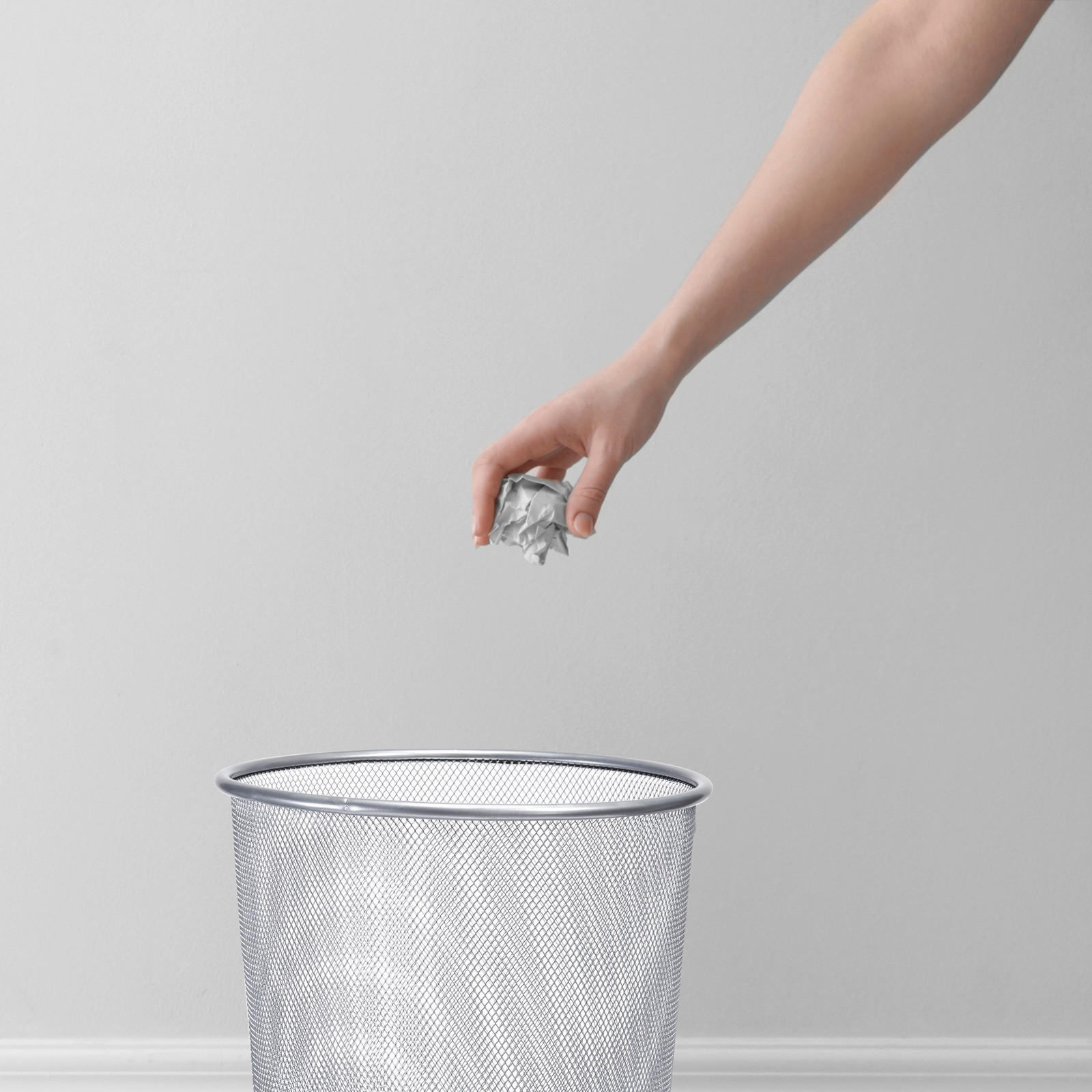 Zeller Papierkorb transparent B/H/L: ca. 30x35x30 cm Papierkorb - transparent (30,00/30,00/35,00cm) - Zeller