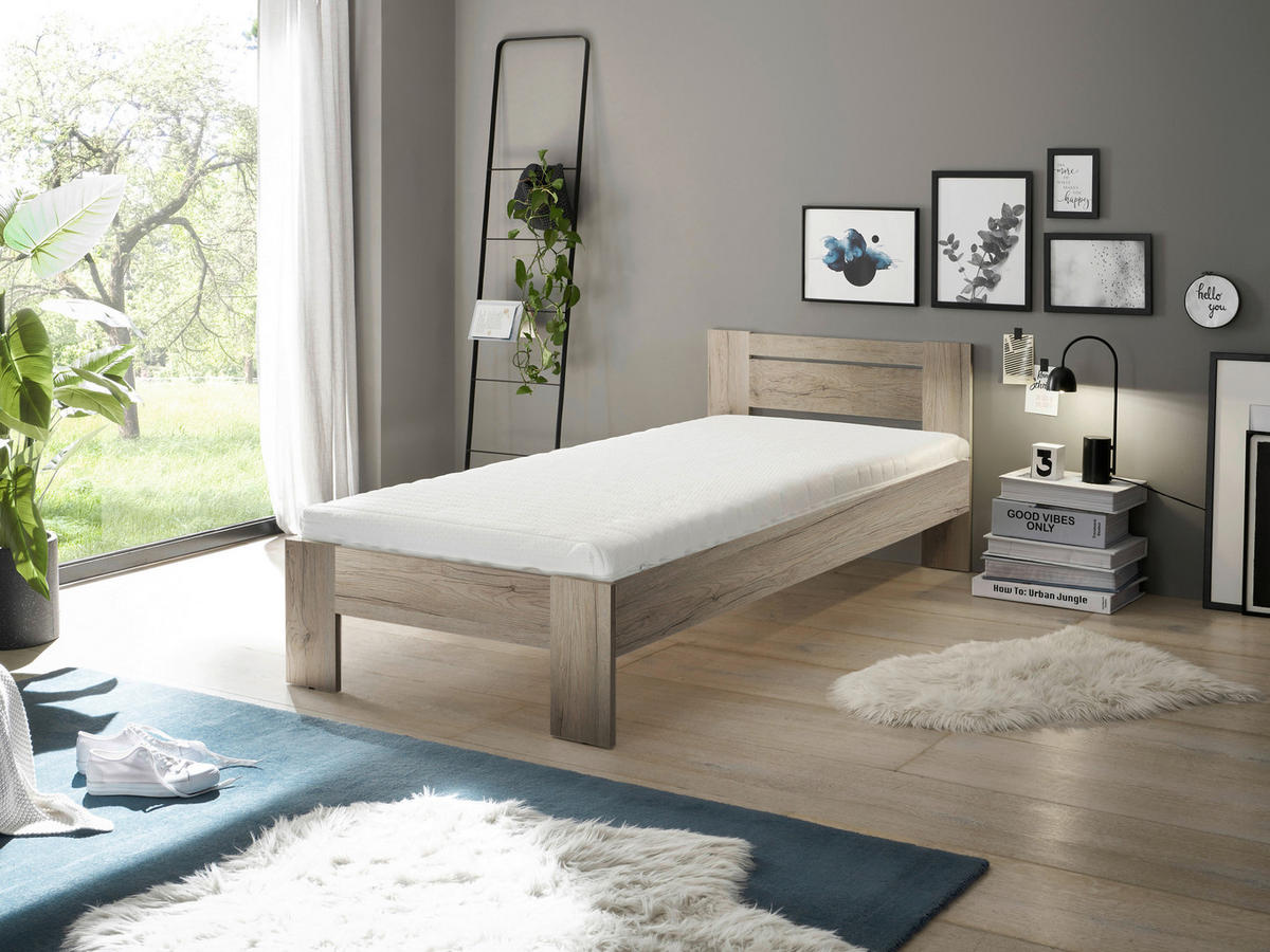 Futonbett Cannes Eiche San-Remo Nachbildung Liegefläche B/L: ca. 90x200 cm Cannes - Eiche (95,00/71,00/204,00cm)