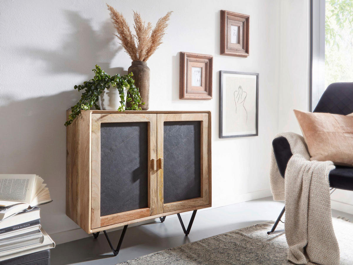 Sideboard braun B/H/T: ca. 80x75x35 cm Sideboard - braun (80,00/75,00/35,00cm) - Wohnling