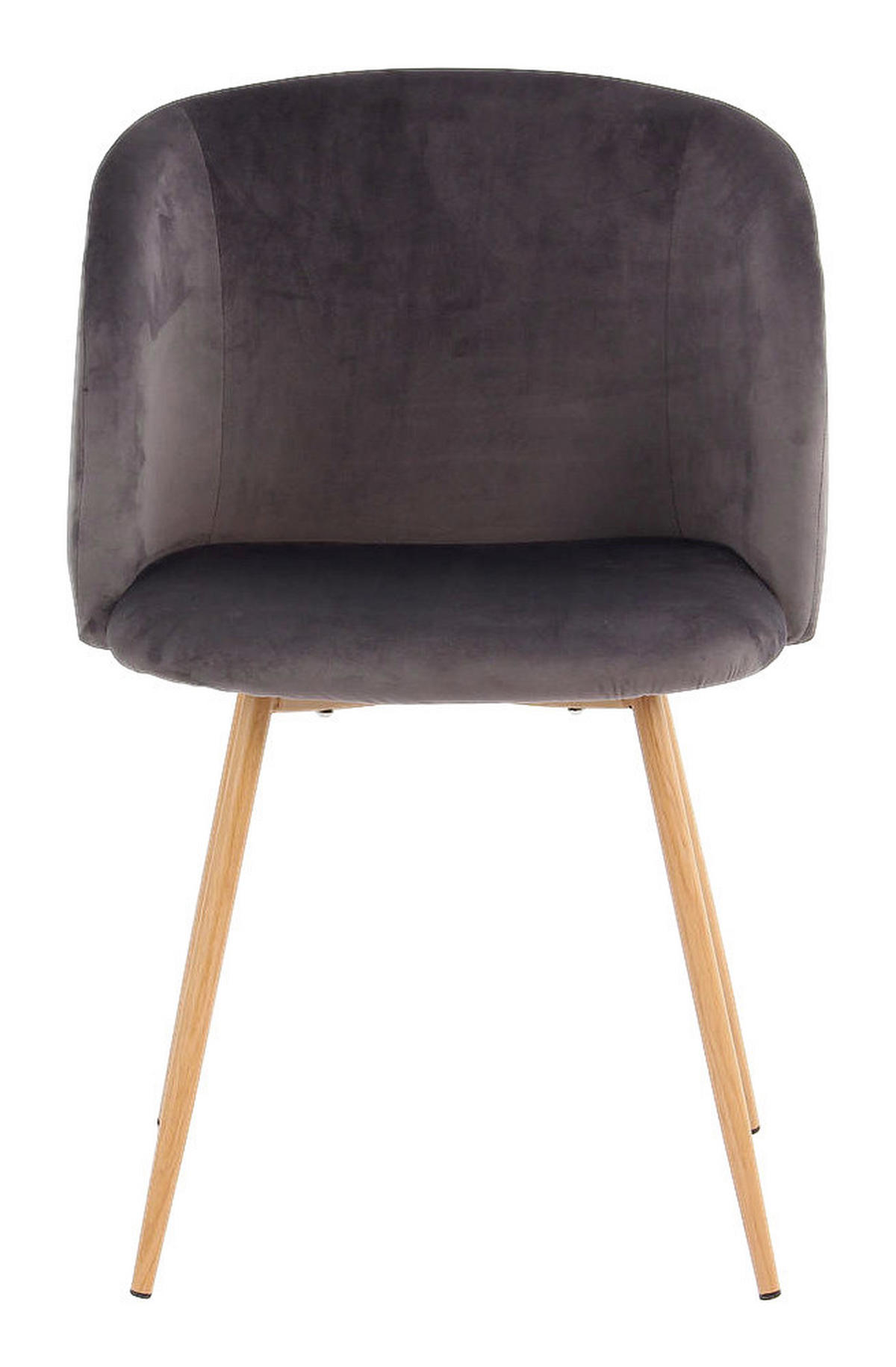Stuhl Celina 100 2er grau Microfaser B/H/T: ca. 54x84x56 cm Celina 100 2er - Eiche/grau (54,00/84,00/56,00cm) - 360 Living